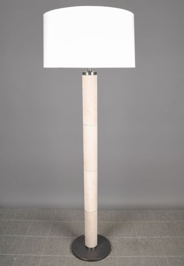 Leather Wrapped Modern Floor Lamp