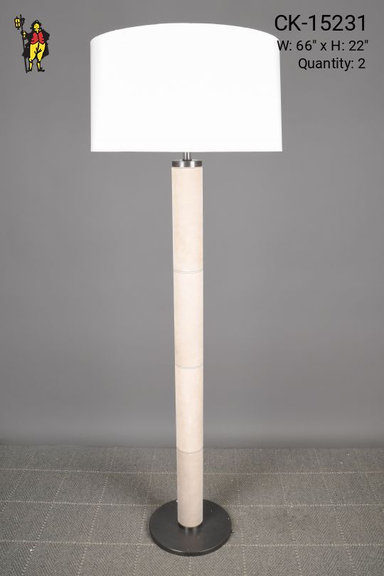 Leather Wrapped Modern Floor Lamp