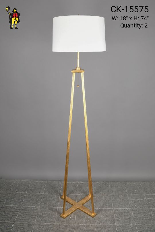 Brass Oversize Four Leg Floor Lamp