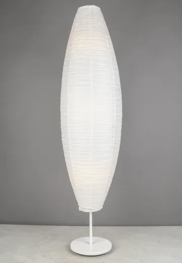 White Fabric Modern Floor Lamp
