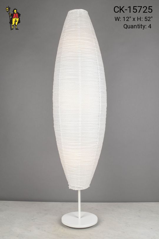 White Fabric Modern Floor Lamp