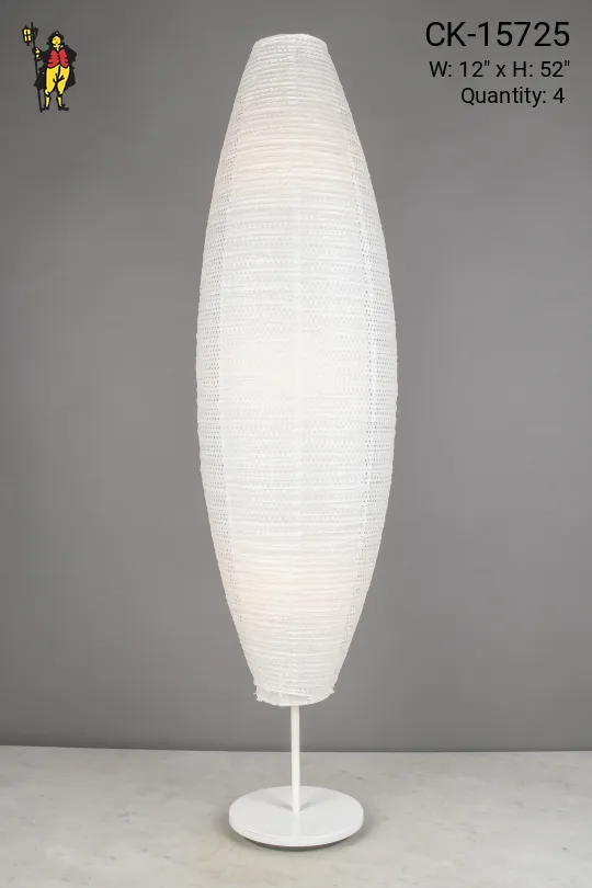 White Fabric Modern Floor Lamp