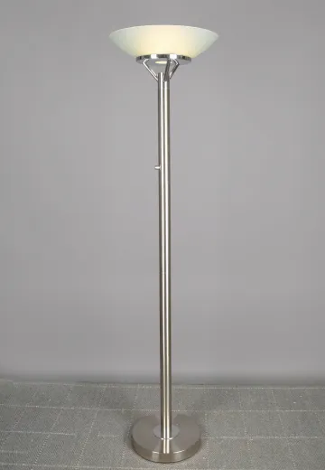 Tall Polished Nickel Torchiere