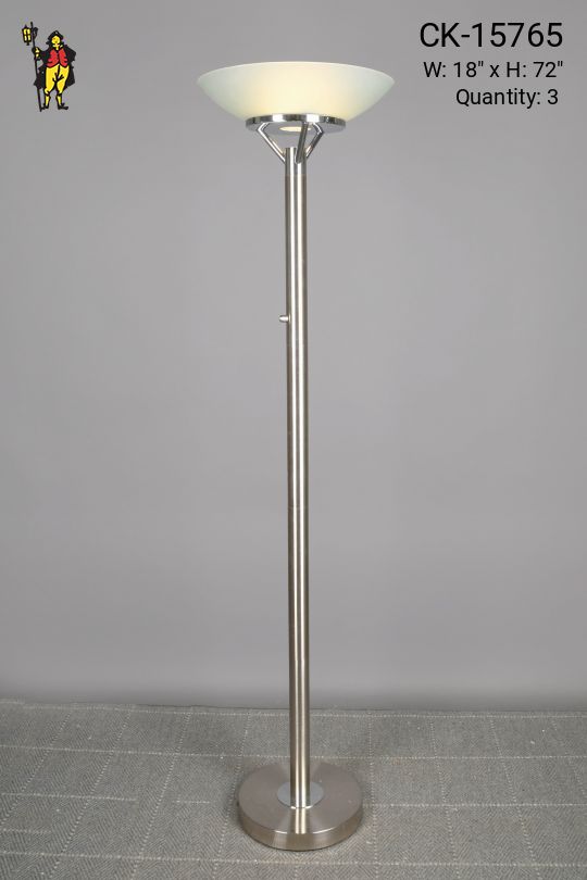 Tall Polished Nickel Torchiere