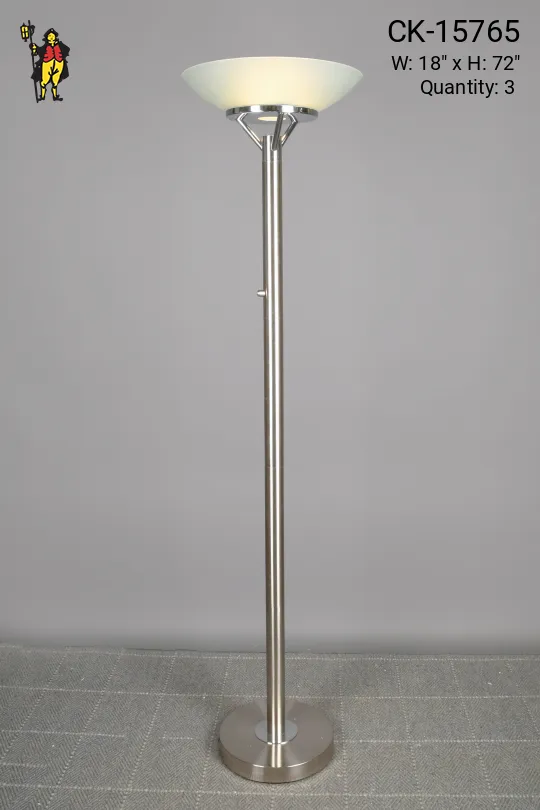 Tall Polished Nickel Torchiere