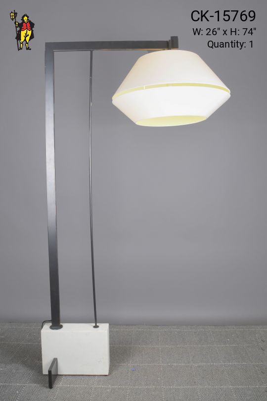 Black & Marble Oversize Arch Style Floor Lamp