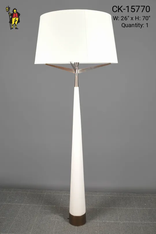 White Modern Oversize Floor Lamp