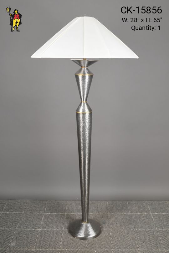 Silver Textured Floor Lamp