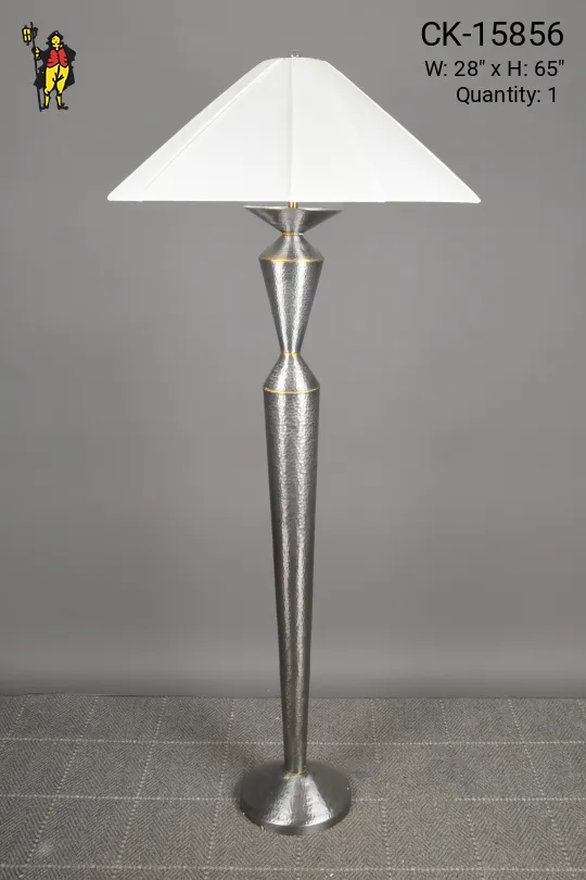 Silver Textured Floor Lamp