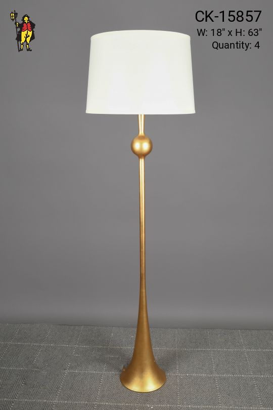 Painted Brass Modern Floor Lamp