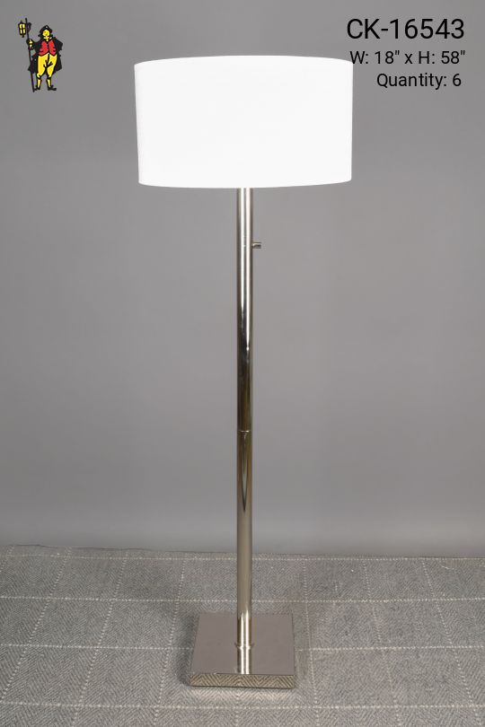 Polished Nickel Modern Floor Lamp