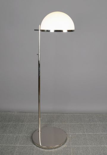 Polished Nickel Modern Reading Floor Lamp