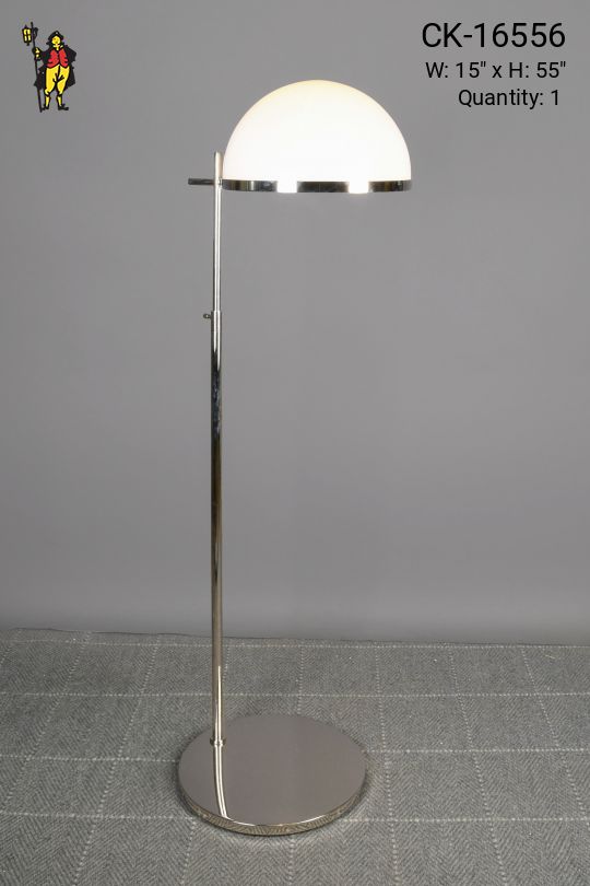 Polished Nickel Modern Reading Floor Lamp