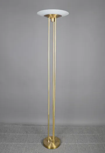 *LED* Brass & Glass Torchiere