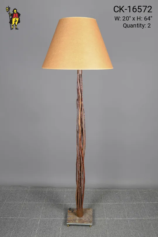 Wooden "Sticks" Floor Lamp