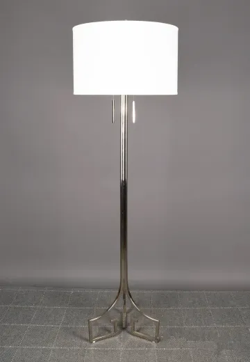 Modern Polished Nickel Floor Lamp