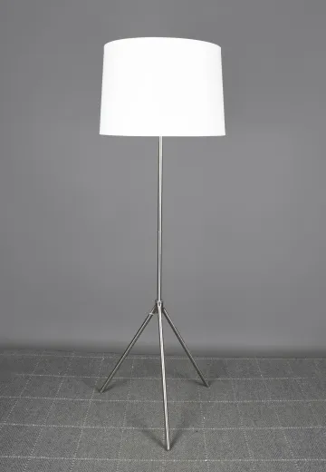 Modern Nickel Tripod Floor Lamp