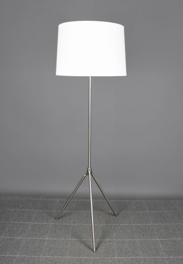 Modern Nickel Tripod Floor Lamp