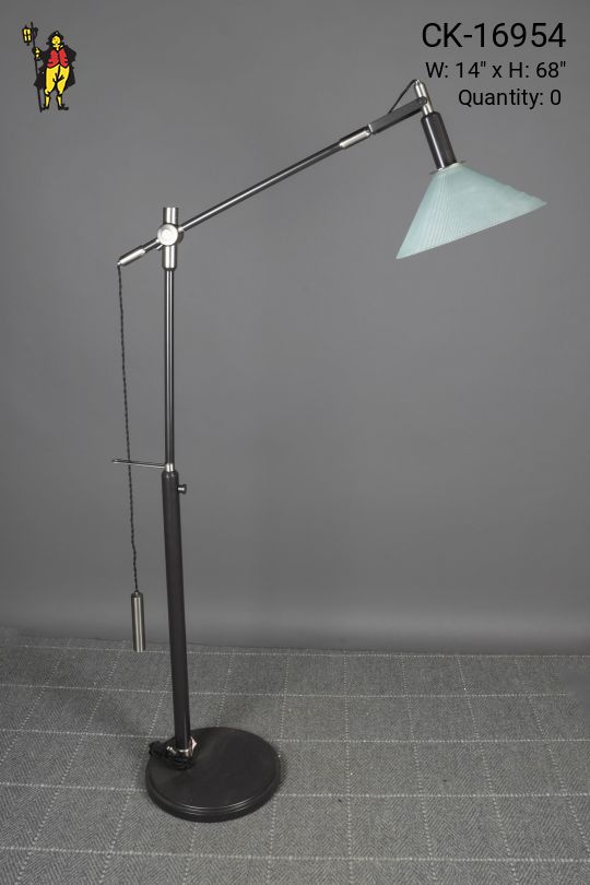 Oversize Gray Reading Floor Lamp