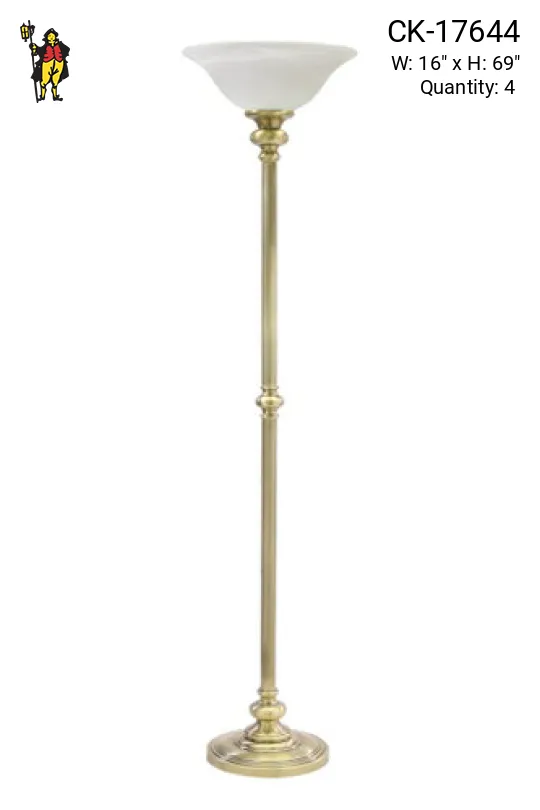 Antique Brass Torchiere