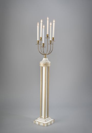 Six Candle Gothic Floor Lamp
