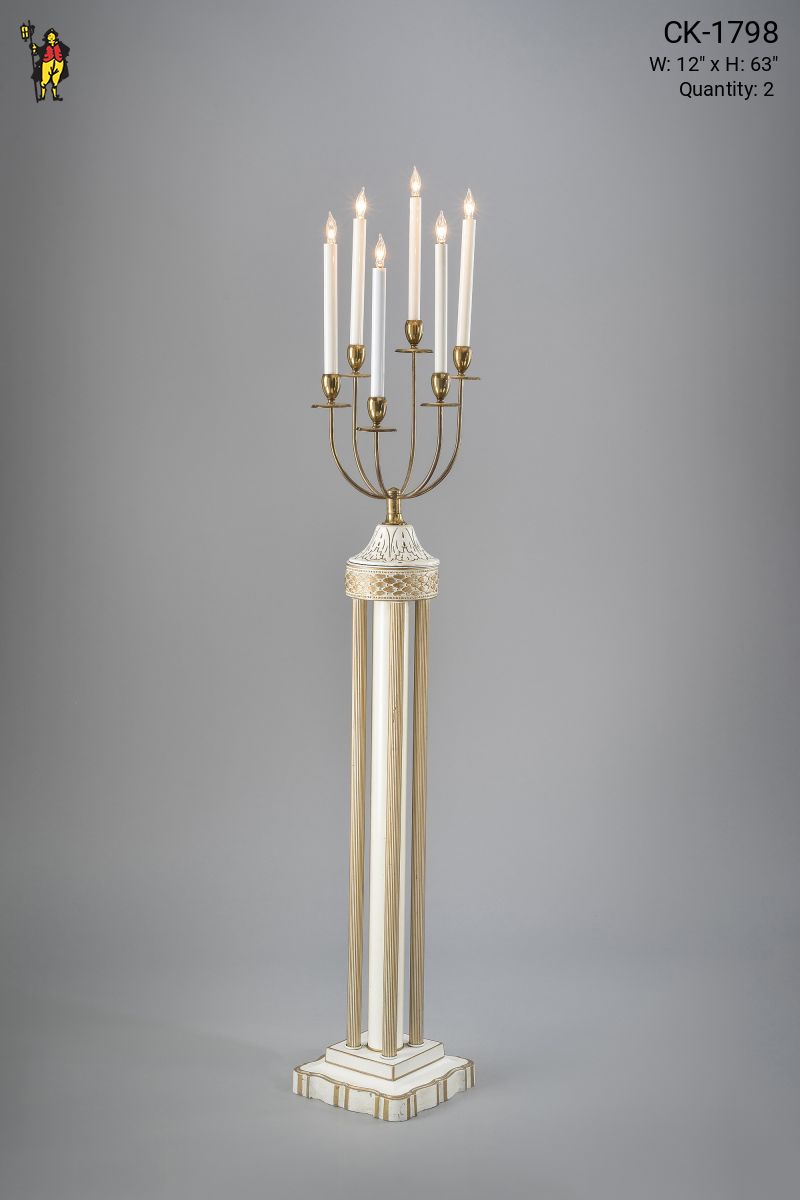Six Candle Gothic Floor Lamp Floor Lamps Collection City Knickerbocker Lighting Rentals