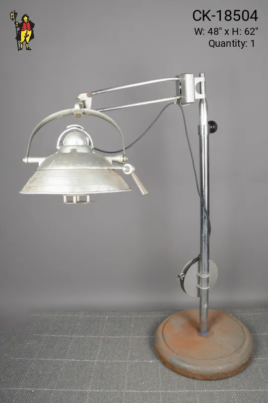 Nickel Oversized Medical Floor Lamp