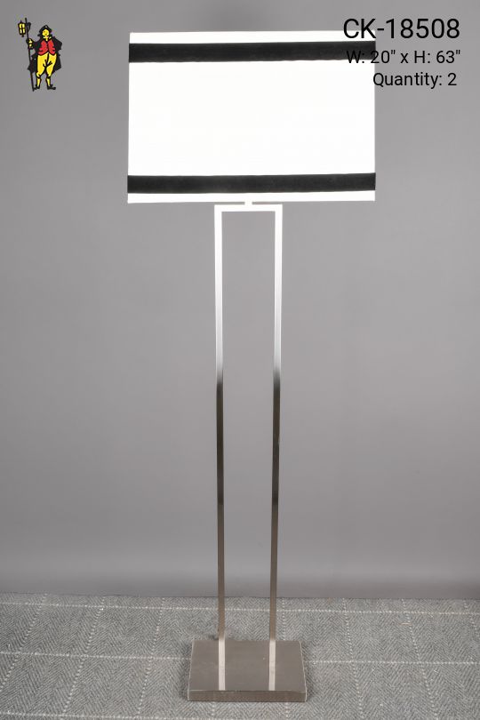 Nickel Rectangular Floor Lamp