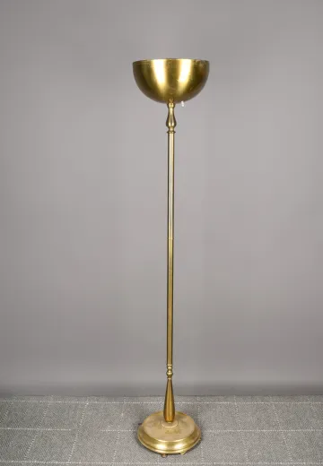 Brass Metal Shaded Torchiere