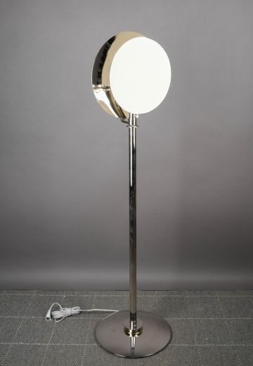 Polished Nickel Modern Screen Shaded Floor Lamp