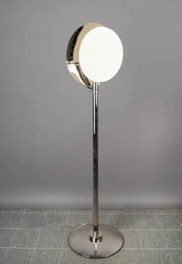 Polished Nickel Modern Screen Shaded Floor Lamp