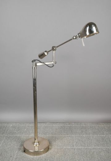 Polished Nickel Adjustable Reading Floor Lamp