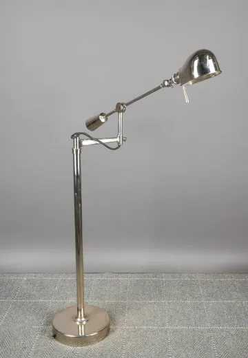 Polished Nickel Adjustable Reading Floor Lamp