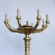 7' Brass Eight Candle Federal Standing Footed Candelabra #1