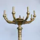 7' Brass Eight Light Federal Standing Candelabra #1