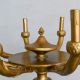 7' Brass Eight Candle Federal Standing Footed Candelabra #2