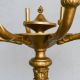 7' Brass Eight Candle Federal Standing Footed Candelabra #7