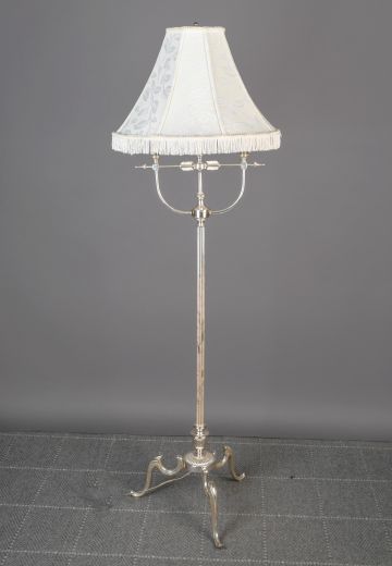 Nickel Two "Candle" Formal Floor Lamp