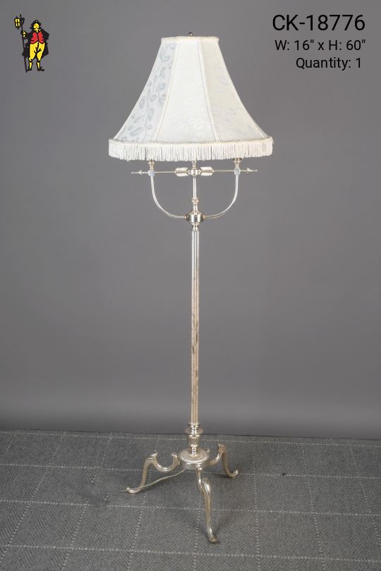 Nickel Two "Candle" Formal Floor Lamp