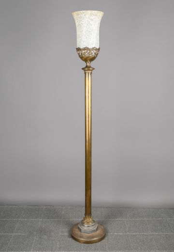 Antique Brass Gothic Torchiere
