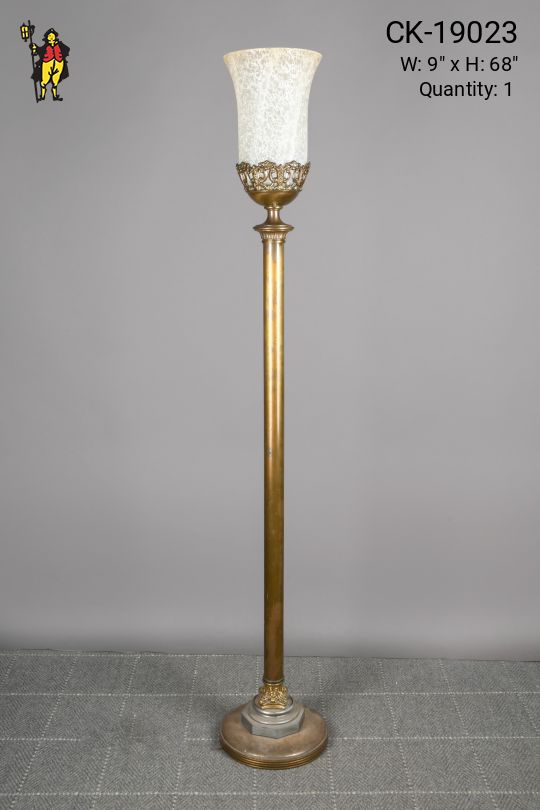 Antique Brass Gothic Torchiere