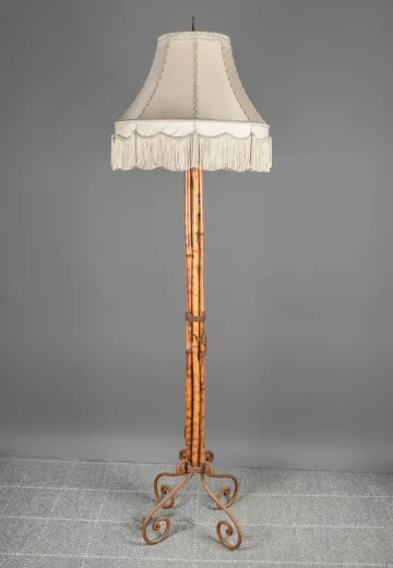 Bamboo Footed Floor Lamp