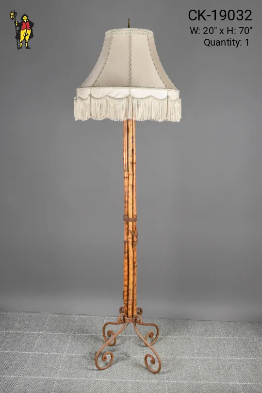 Bamboo Footed Floor Lamp