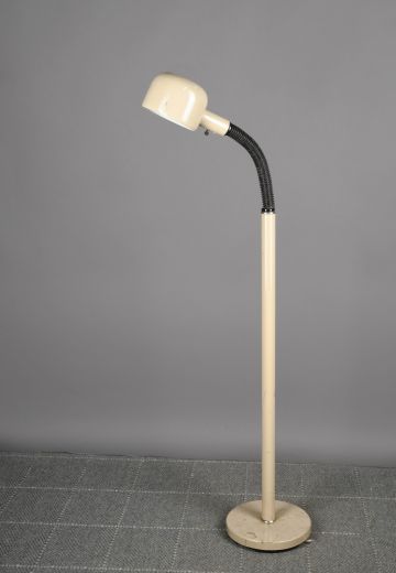 Off White Gooseneck Post Modern Floor Lamp