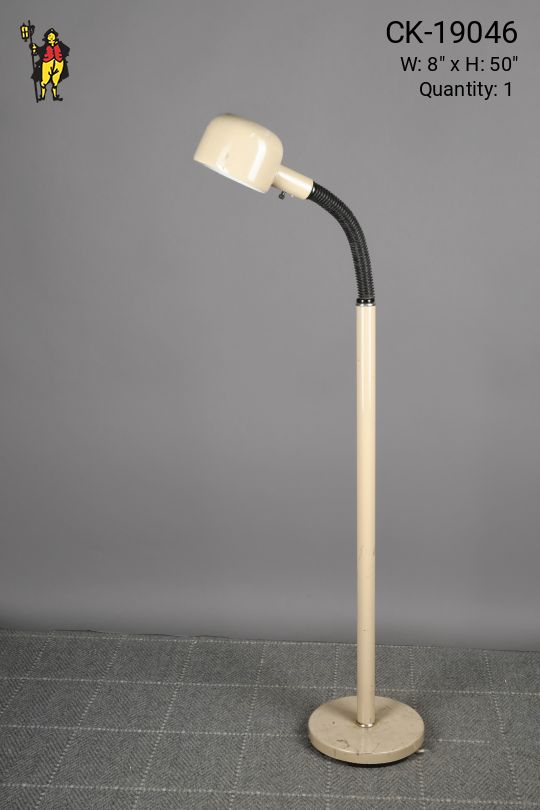 Off White Gooseneck Post Modern Floor Lamp