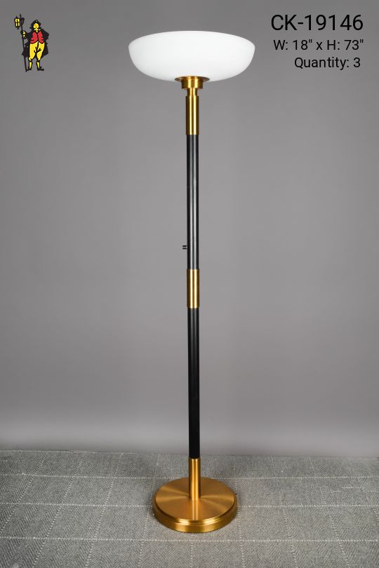 Black & Brass Torchiere