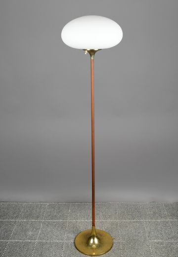 Wooden & Brass Laurel Floor Lamp