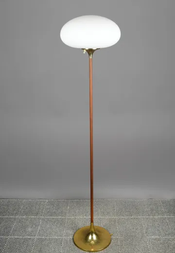 Wooden & Brass Laurel Floor Lamp