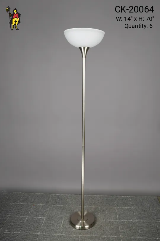 Modern Nickel Torchiere
