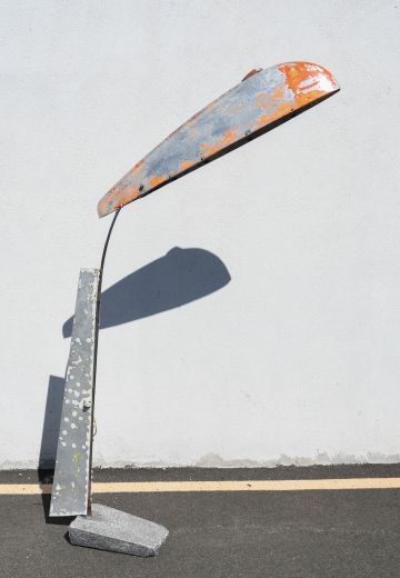 Metal Distressed Industrial Large Floor Lamp